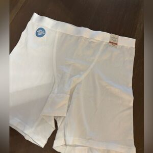 Arizona Jean Company Woman’s White Cotton Boxer Briefs Sz L NWT